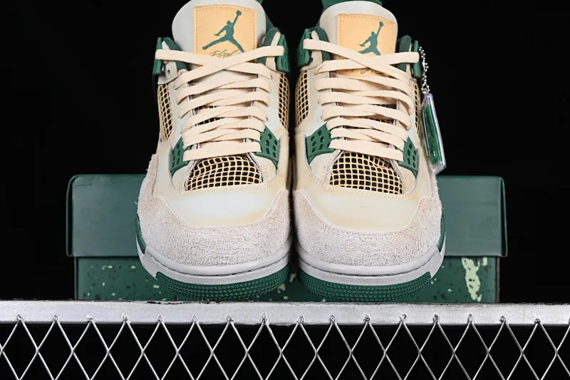 All categories Air Jordan Jordan series basketball shoes Air Jordan 4 Bulbasaur x Jordan Air Jordan 4 Retro AJ4 Jordan 4 Bulbasaur joint model basketball shoes DC7770-106